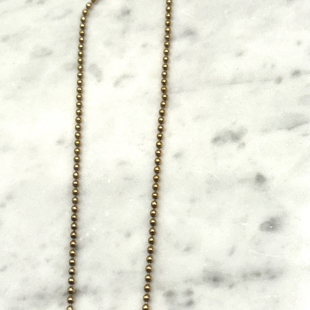 ASHA - Gold Floral Pendant Necklace with Iridescent Mother-of-Pearl Center - Picture 6 of 7